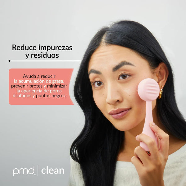 PMD Clean Blush | Dispositivo Skin Care de Limpiador Facial con Tecnología SonicGlow™ | Masajeador Facial Resistente al Agua Ergonómico | Kit Skincare Ideal para Aplicar Cremas y Aceites | Cuidado Facial